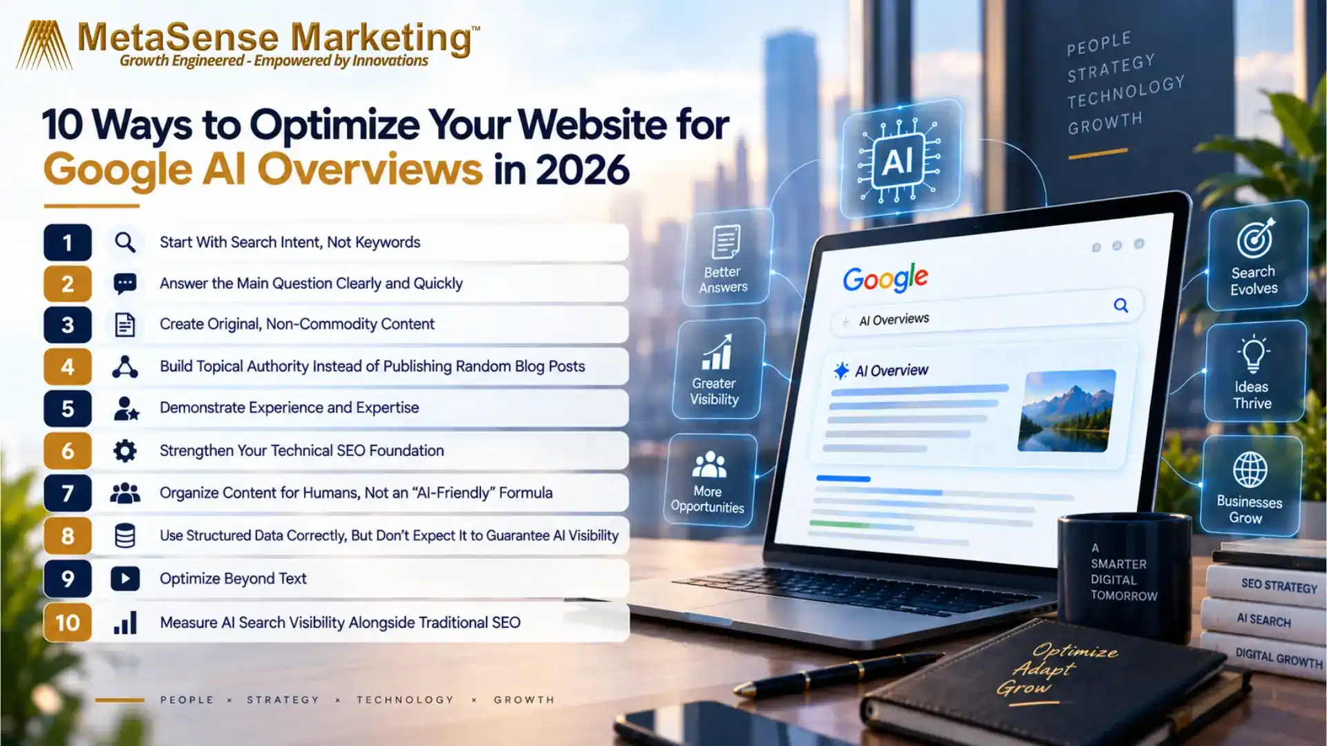 10 Ways to Optimize Website for Google AI Overview