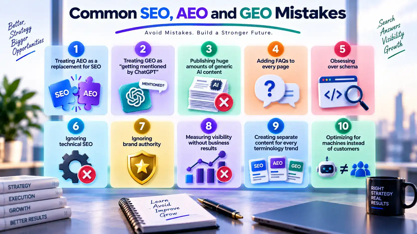 Common SEO, AEO, GEO Mistakes