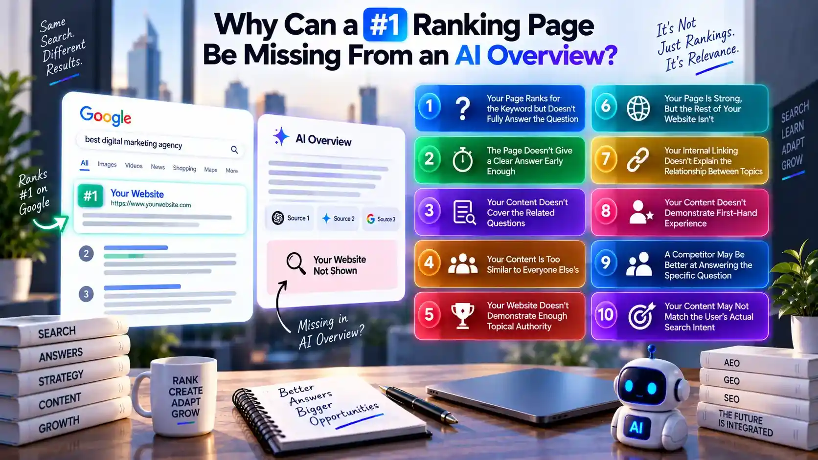 Why Ranking Page Missing from AI Overview