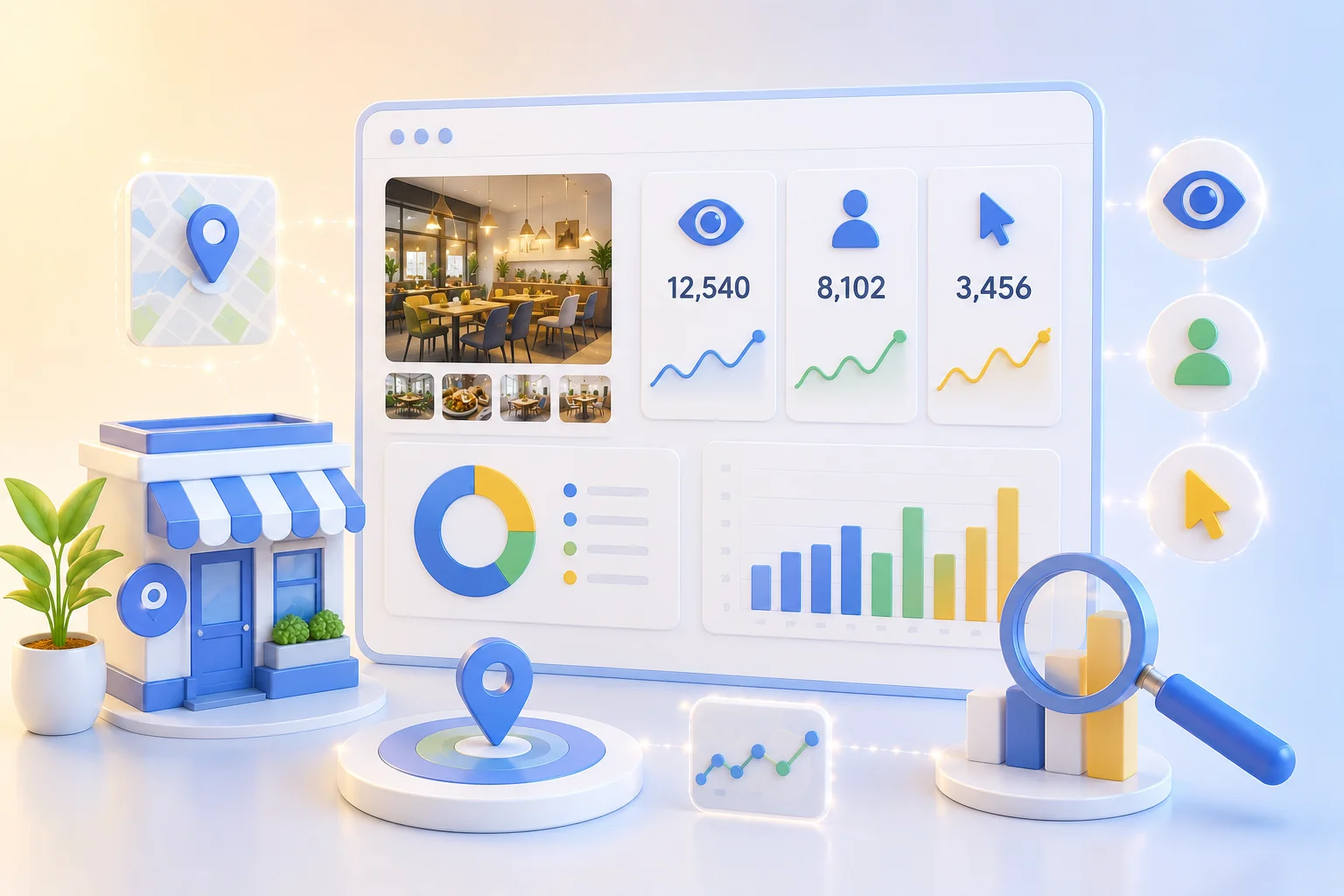 Track impressions, profile views, clicks, and activity