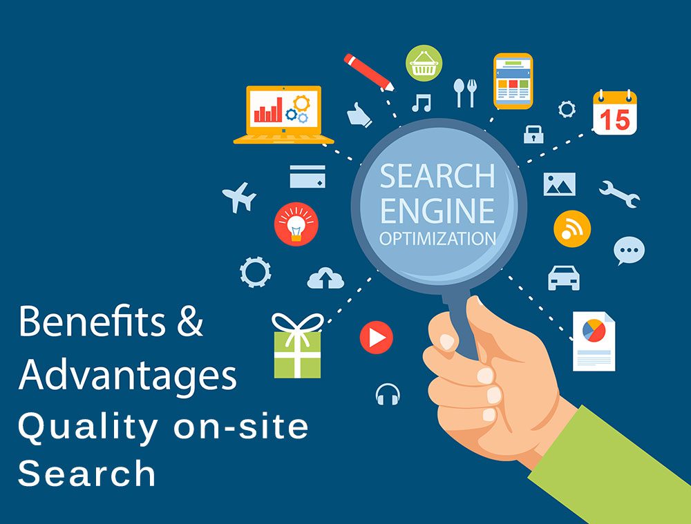 What are the benefits of a quality on-site search